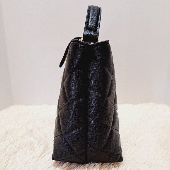 Bebe Black Quilted Satchel - Picture 4 of 12